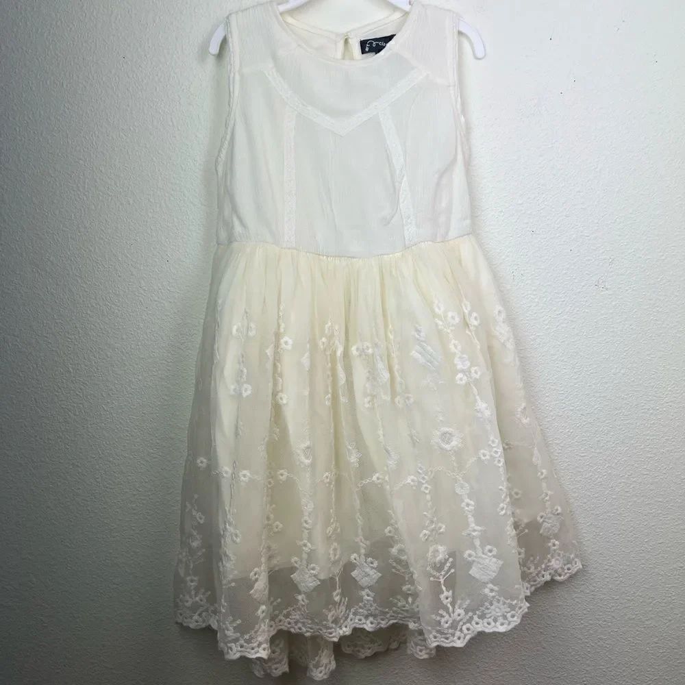 Art Class Lacey off white girls casual dress S
